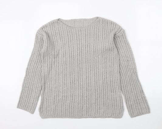 Womens UK Size M NEXT Grey Pullover Jumper