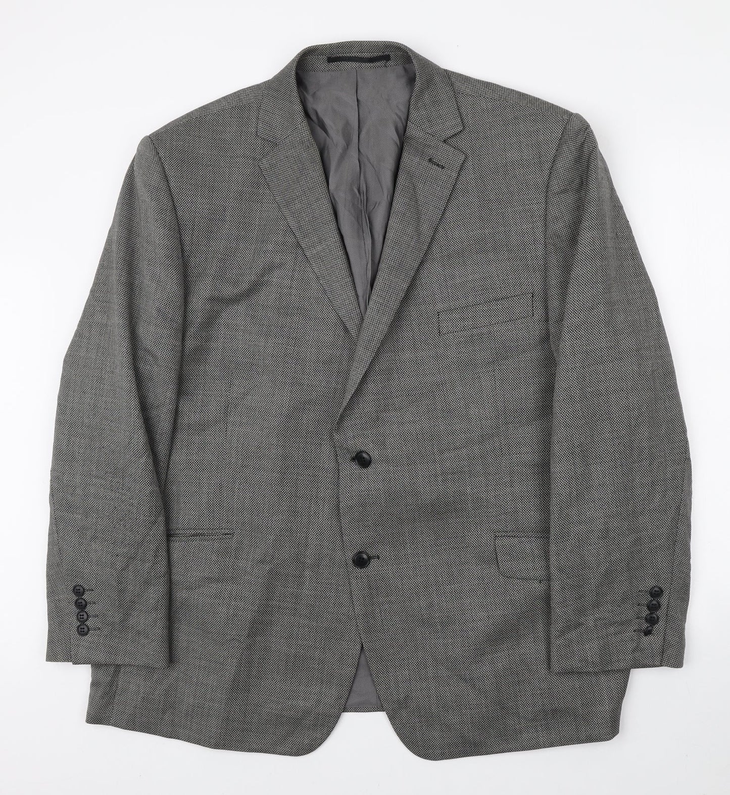Mens UK Size  Fellini Regular Black Suit Jacket
