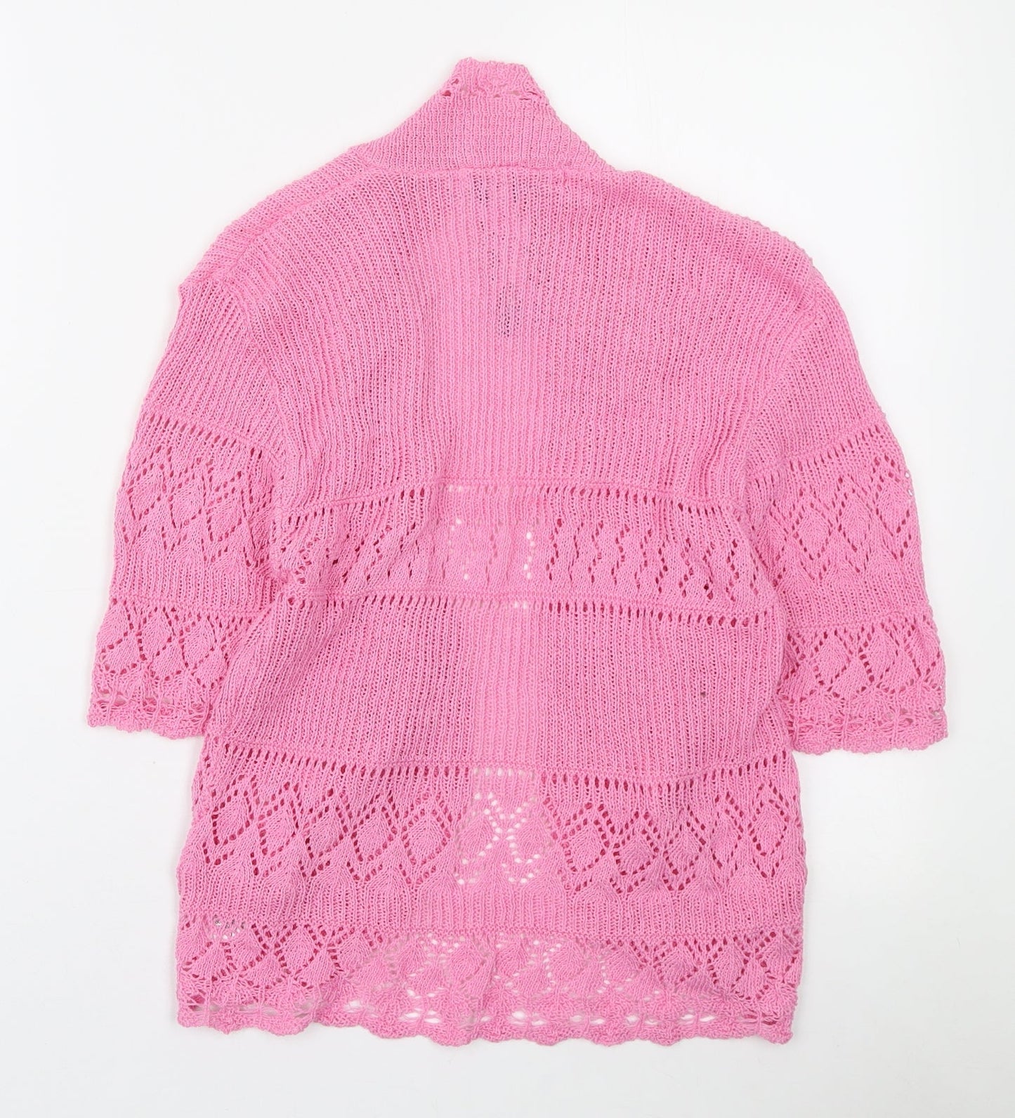 Womens UK Size M Pure & Natural Pink Cardigan Jumper