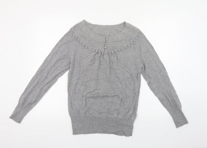 Womens UK Size 12 Marks and Spencer Grey Pullover Jumper