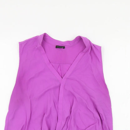 Womens UK Size 12 River Island Purple Basic Blouse
