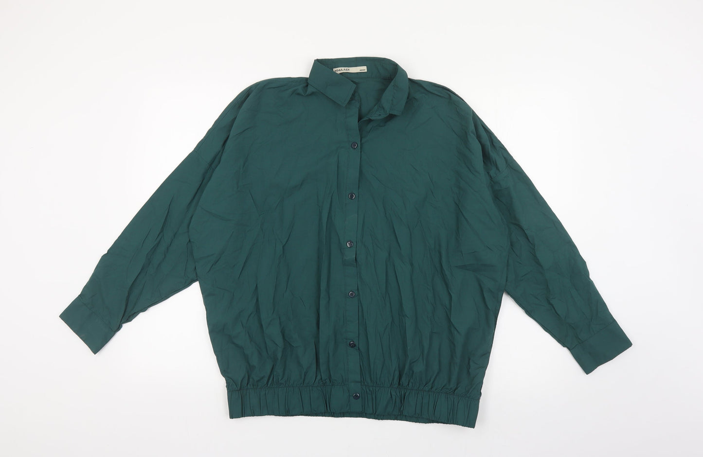 Womens UK Size M Khaadi Green Basic Button-Up