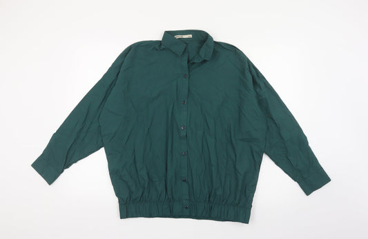 Womens UK Size M Khaadi Green Basic Button-Up