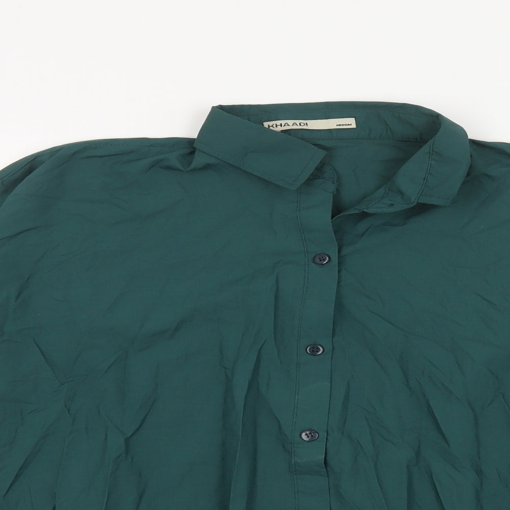 Womens UK Size M Khaadi Green Basic Button-Up