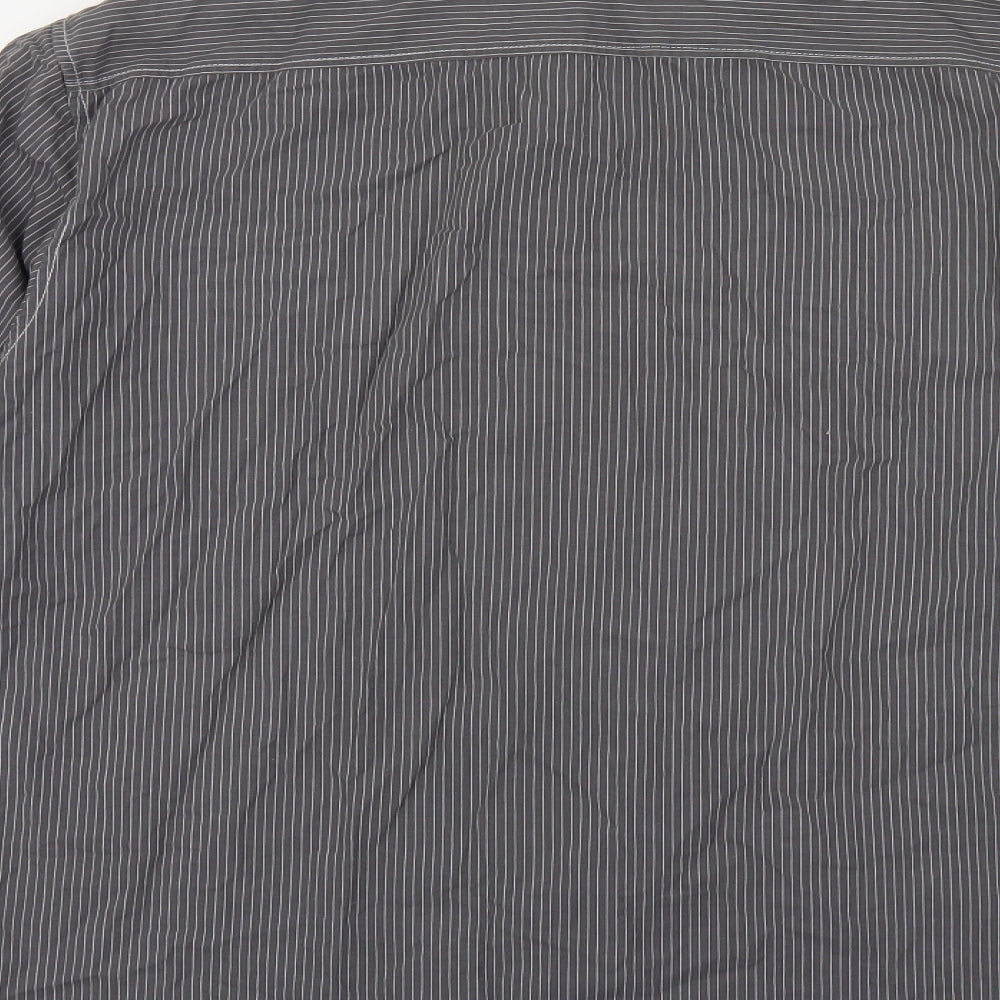 Mens UK Size M NEXT Grey  Button-Up Long Sleeve Casual Shirt
