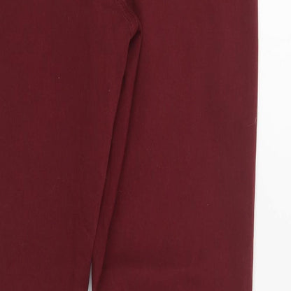 Marks and Spencer Womens Red Cotton Jegging Jeans Size 10 L27 in Regular