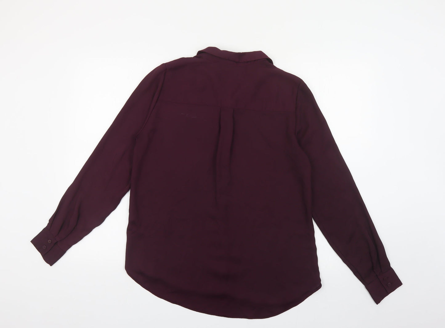Womens UK Size 8 H&M Purple Basic Button-Up