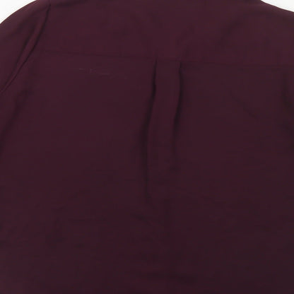 Womens UK Size 8 H&M Purple Basic Button-Up