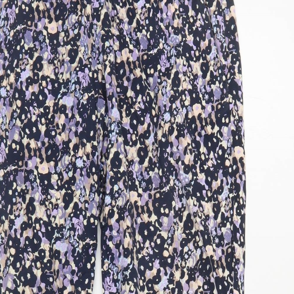 Great Plains Womens Multicoloured Geometric Cotton Trousers Size 10 L26 in Regular Zip