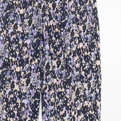 Great Plains Womens Multicoloured Geometric Cotton Trousers Size 10 L26 in Regular Zip