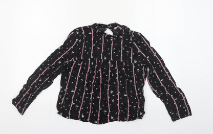 Womens UK Size 6 H&M Black Basic Blouse