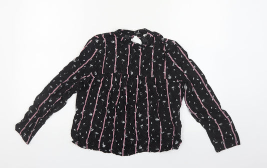 Womens UK Size 6 H&M Black Basic Blouse