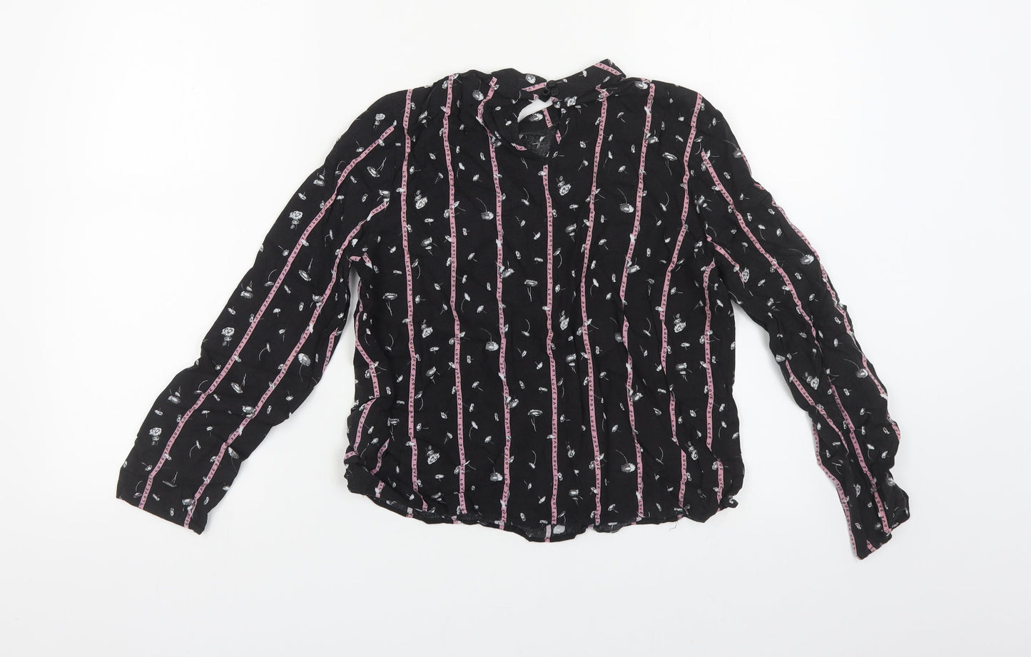 Womens UK Size 6 H&M Black Basic Blouse