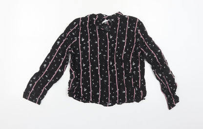 Womens UK Size 6 H&M Black Basic Blouse