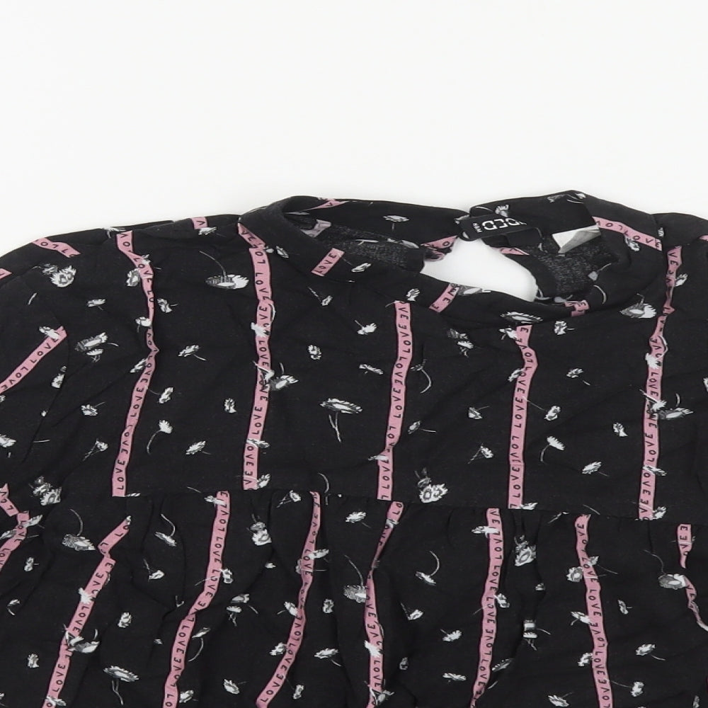 Womens UK Size 6 H&M Black Basic Blouse