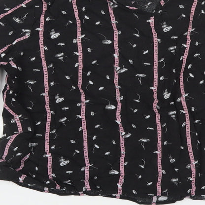 Womens UK Size 6 H&M Black Basic Blouse
