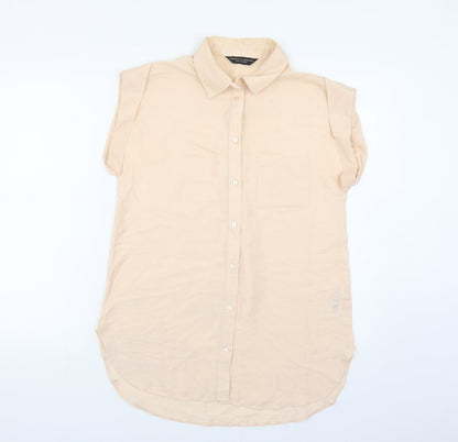 Womens UK Size 8 Dorothy Perkins Pink Basic Button-Up