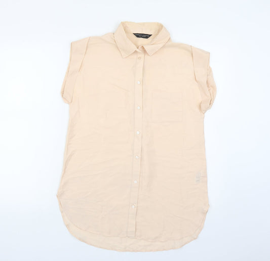 Womens UK Size 8 Dorothy Perkins Pink Basic Button-Up