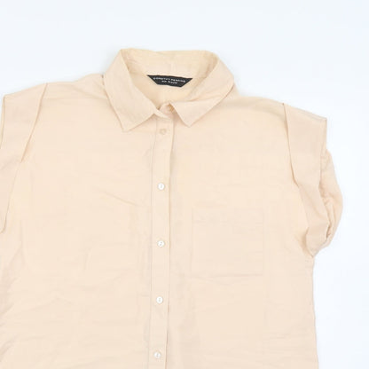 Womens UK Size 8 Dorothy Perkins Pink Basic Button-Up