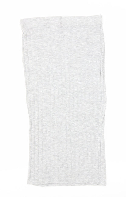 Atmosphere Womens Grey Viscose Straight & Pencil Skirt Size 14 Drawstring