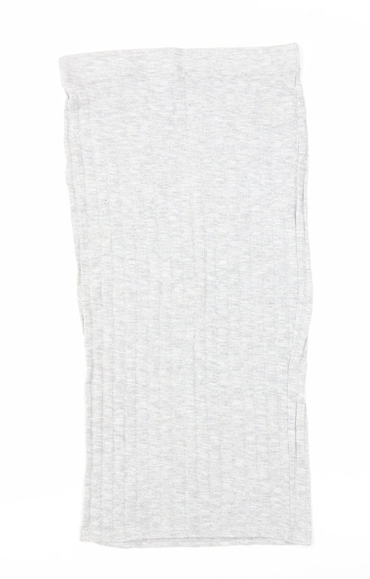 Atmosphere Womens Grey Viscose Straight & Pencil Skirt Size 14 Drawstring