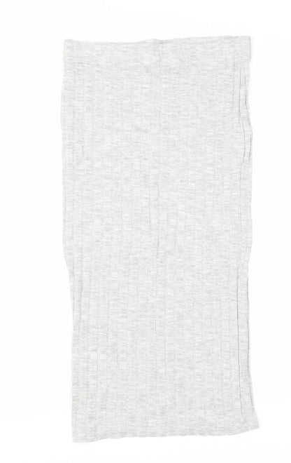 Atmosphere Womens Grey Viscose Straight & Pencil Skirt Size 14 Drawstring