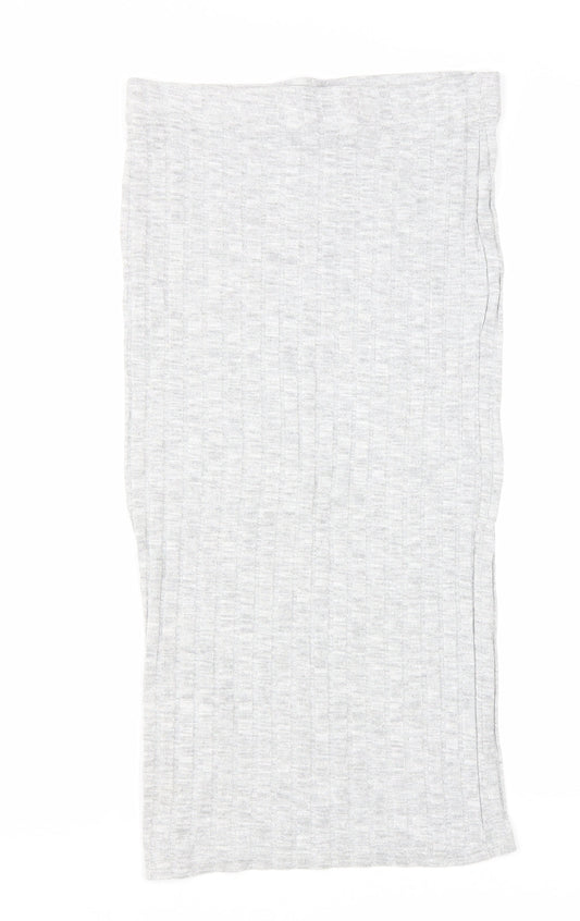 Atmosphere Womens Grey Viscose Straight & Pencil Skirt Size 14 Drawstring