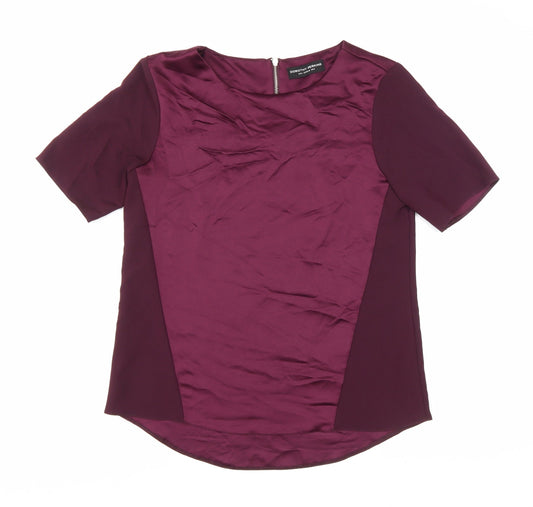 Womens UK Size 8 Dorothy Perkins Purple Basic Blouse