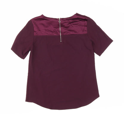 Womens UK Size 8 Dorothy Perkins Purple Basic Blouse