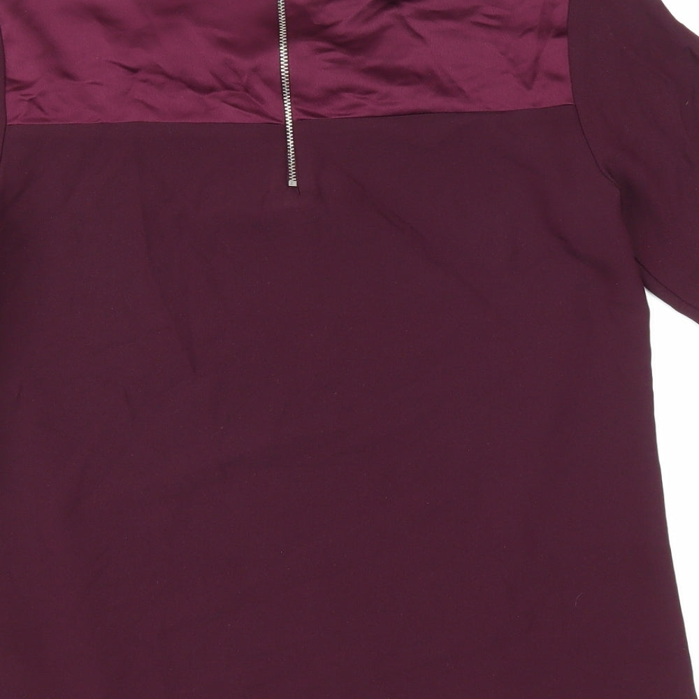 Womens UK Size 8 Dorothy Perkins Purple Basic Blouse