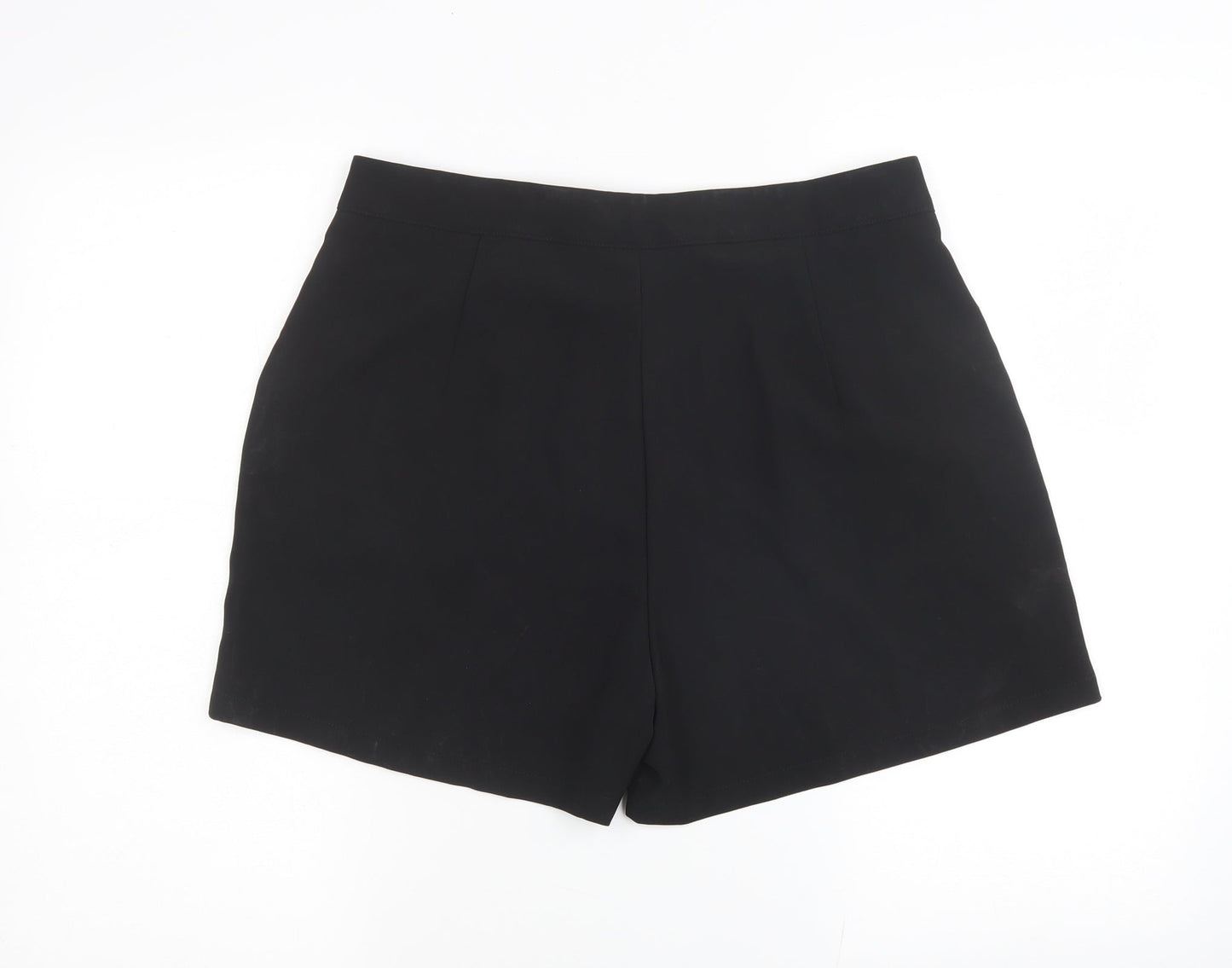 SheIn Womens Black Polyester Chino Shorts Size L L3 in Regular Button