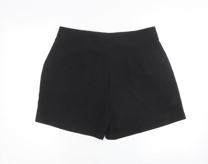 SheIn Womens Black Polyester Chino Shorts Size L L3 in Regular Button