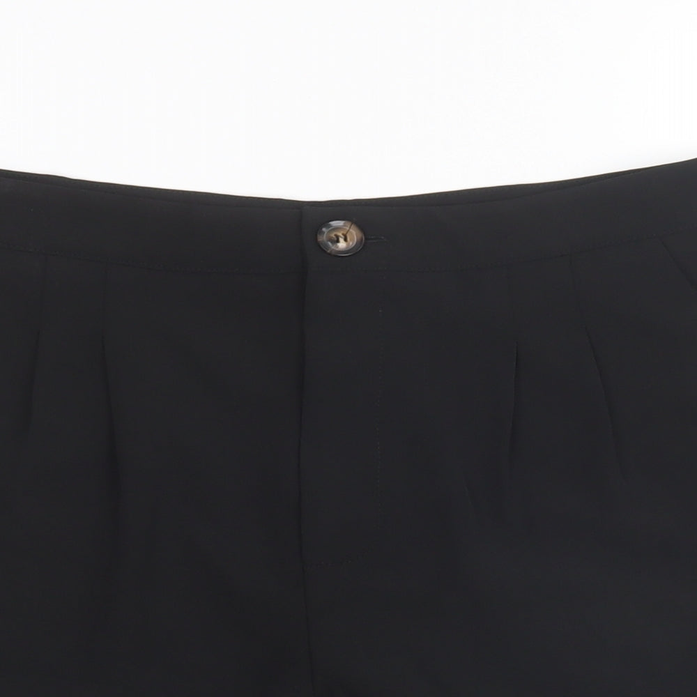 SheIn Womens Black Polyester Chino Shorts Size L L3 in Regular Button