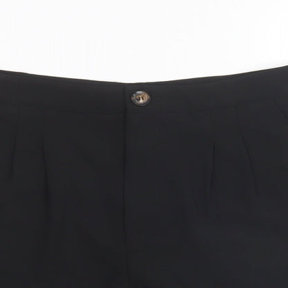 SheIn Womens Black Polyester Chino Shorts Size L L3 in Regular Button
