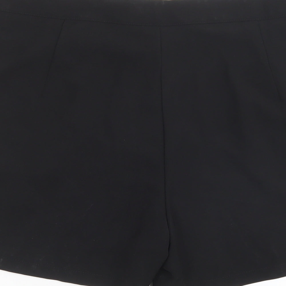 SheIn Womens Black Polyester Chino Shorts Size L L3 in Regular Button
