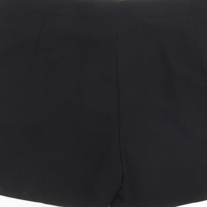 SheIn Womens Black Polyester Chino Shorts Size L L3 in Regular Button