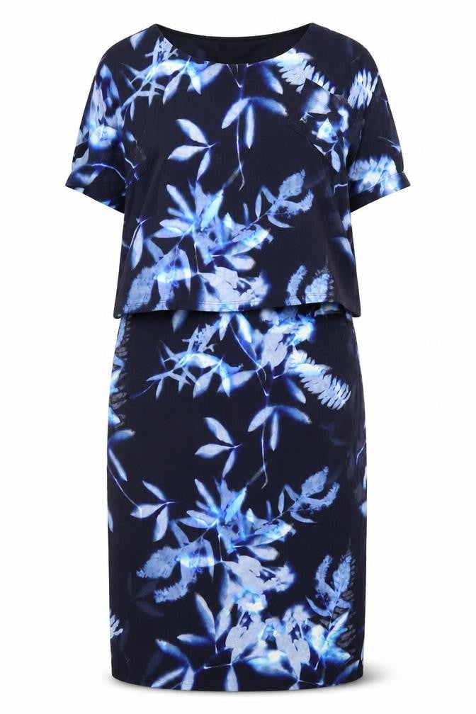 Phase Eight Womens Black Floral Viscose A-Line Size 12 Round Neck Pullover