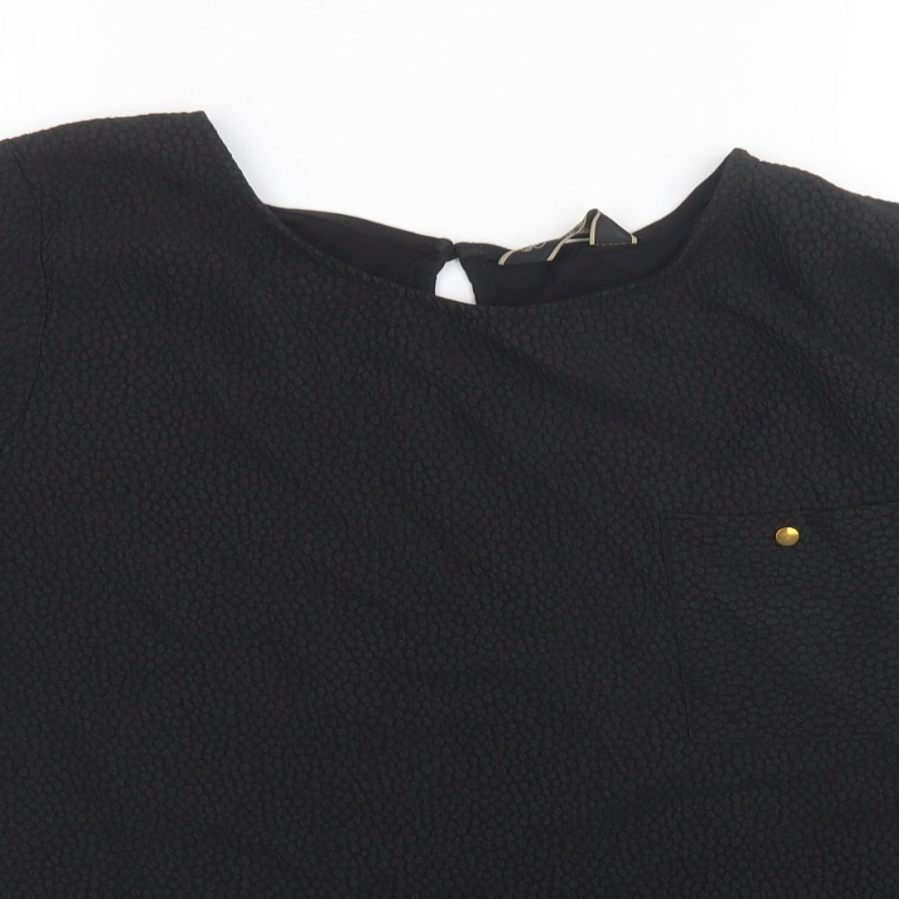 Originals Womens Black Polyester Basic T-Shirt Size 20 Round Neck