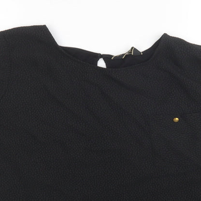 Originals Womens Black Polyester Basic T-Shirt Size 20 Round Neck