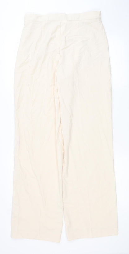 Womens UK Size M Pull&Bear Regular Fit  Ivory Trousers