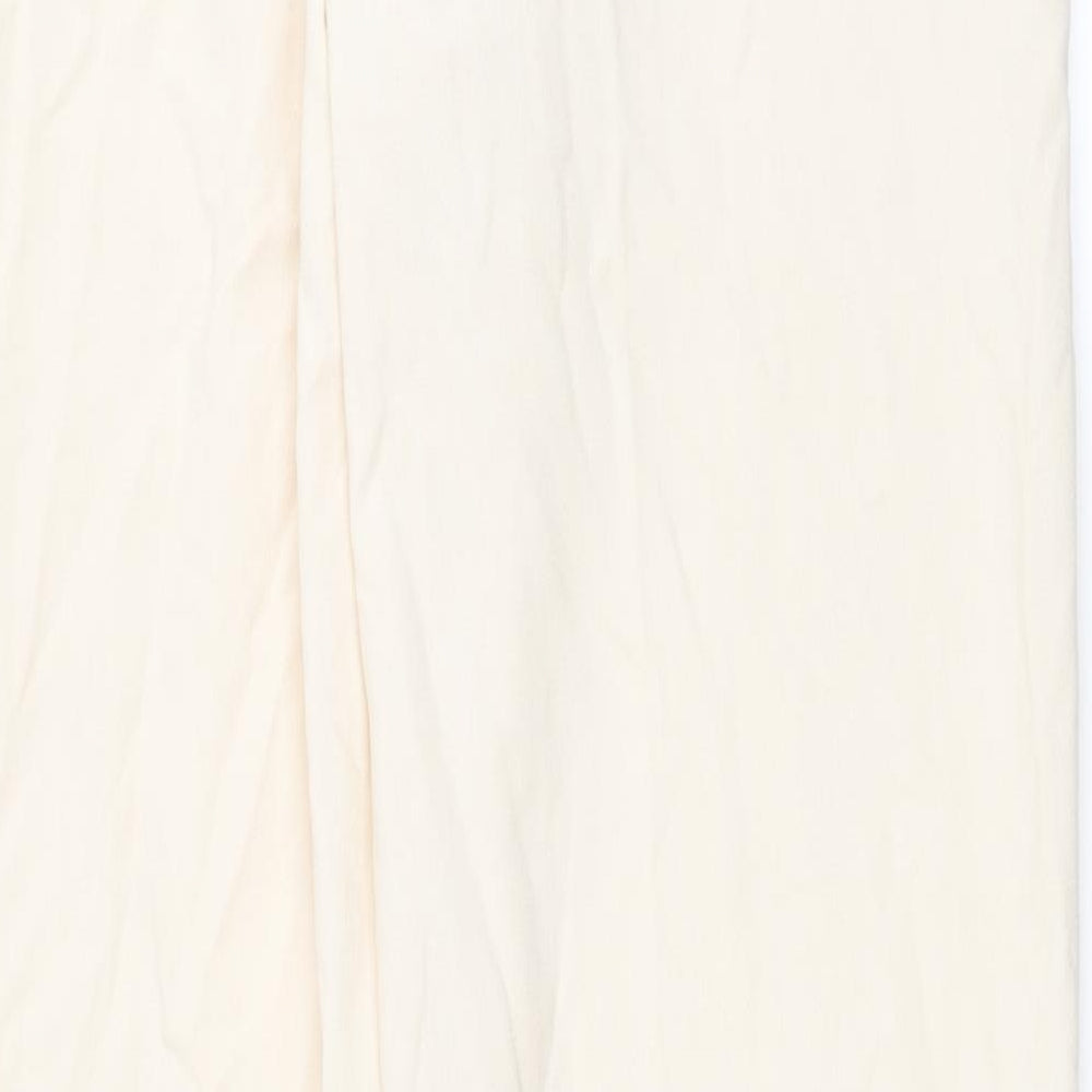 Womens UK Size M Pull&Bear Regular Fit  Ivory Trousers