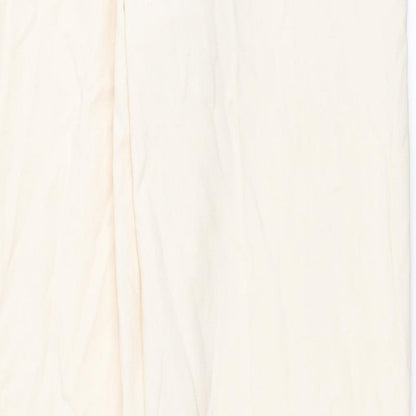 Womens UK Size M Pull&Bear Regular Fit  Ivory Trousers