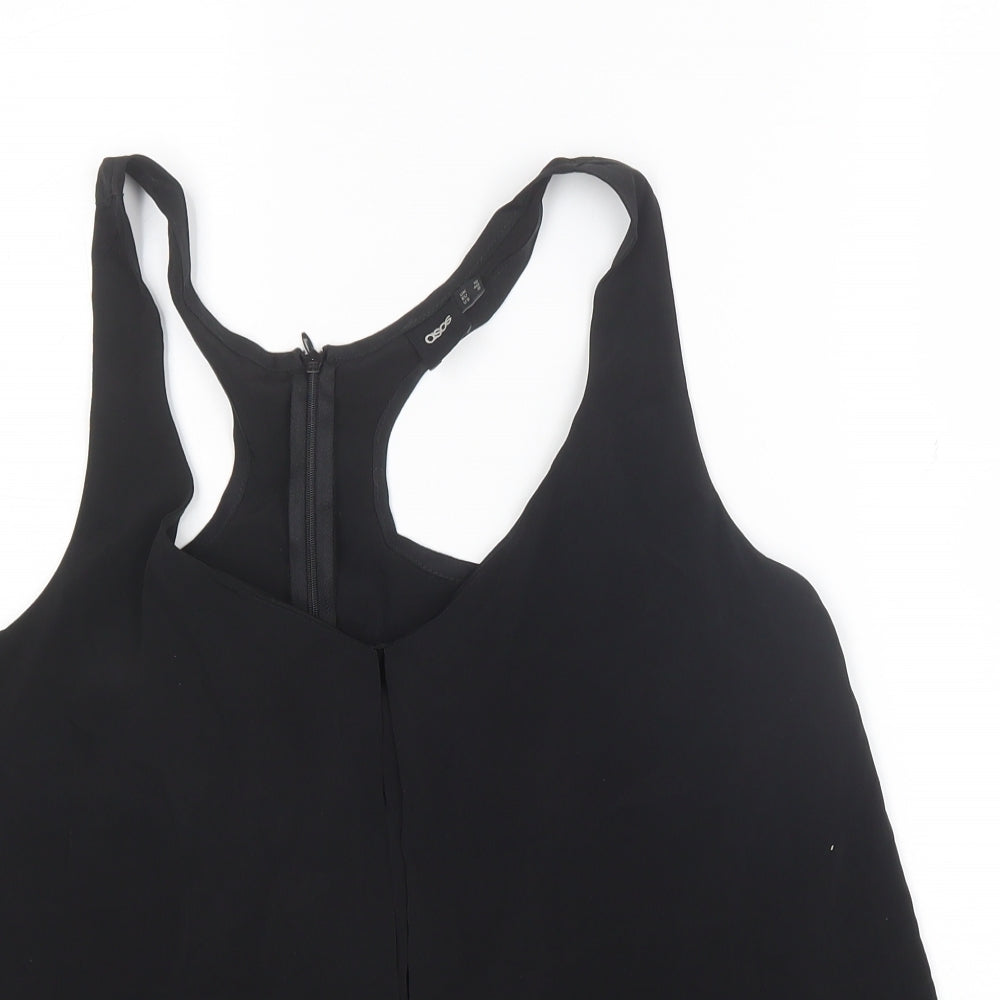 Womens UK Size 12 ASOS Black Basic Tank