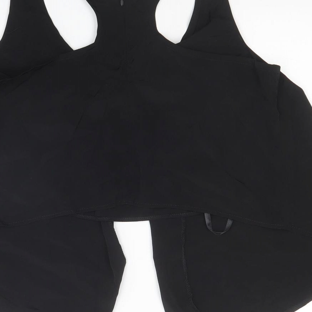 Womens UK Size 12 ASOS Black Basic Tank