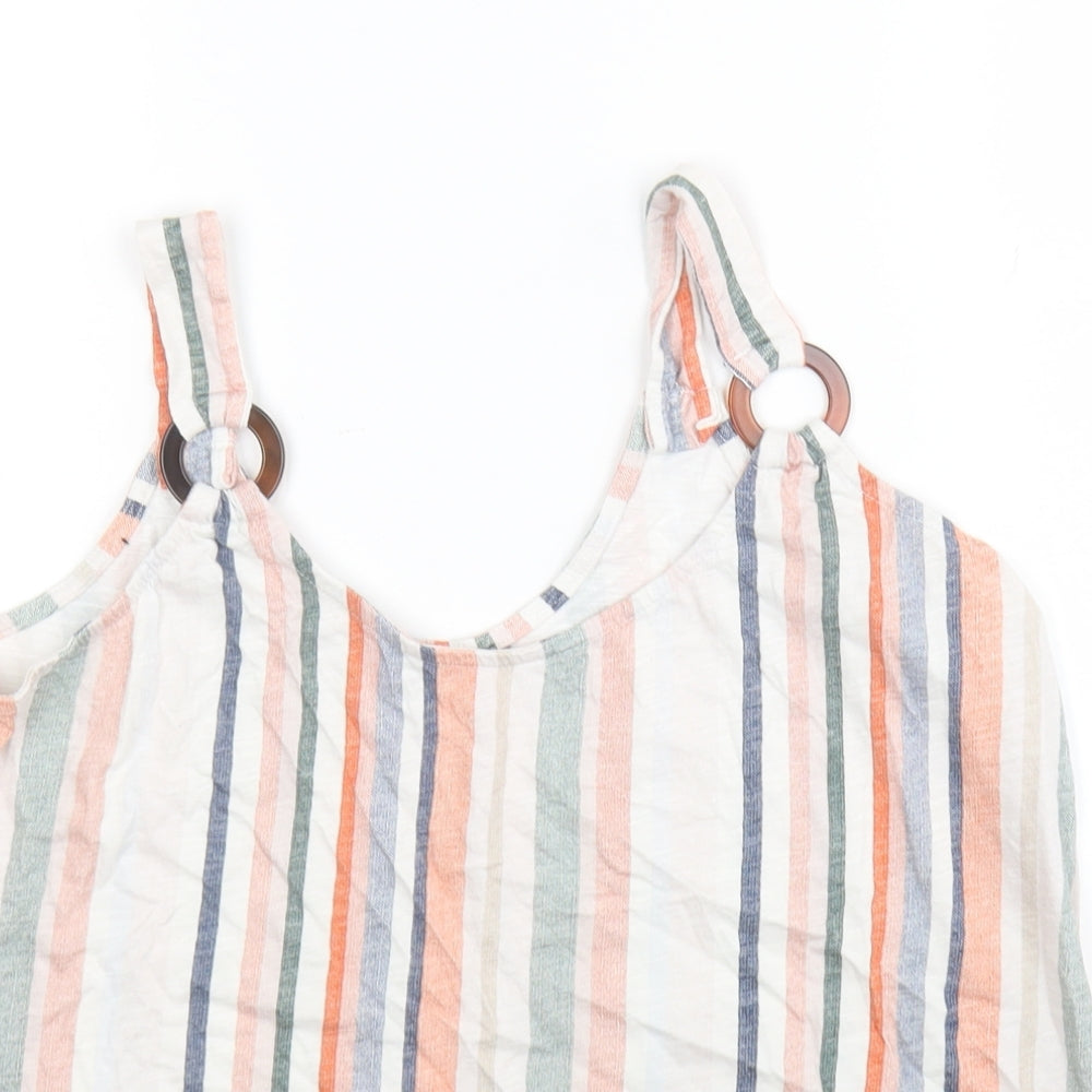 Womens UK Size 12 M&Co White Camisole Tank