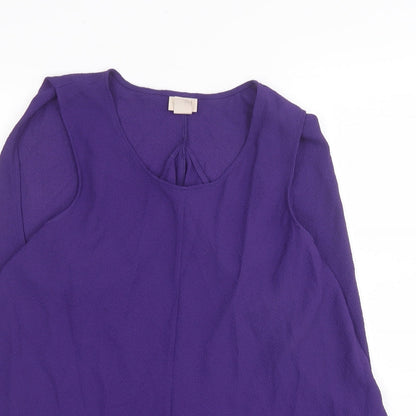 Womens UK Size 12 H&M Purple Tunic Blouse