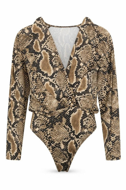 Womens UK Size M Zara One-Piece Brown Bodysuit