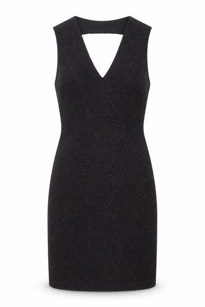 Red Herring Womens Black Polyester Bodycon Size 12 V-Neck Pullover