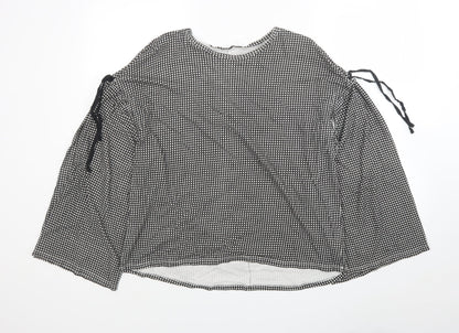 Womens UK Size S Zara Black Jersey Blouse