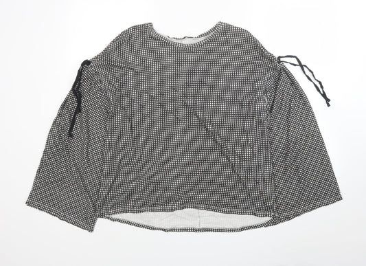 Womens UK Size S Zara Black Jersey Blouse